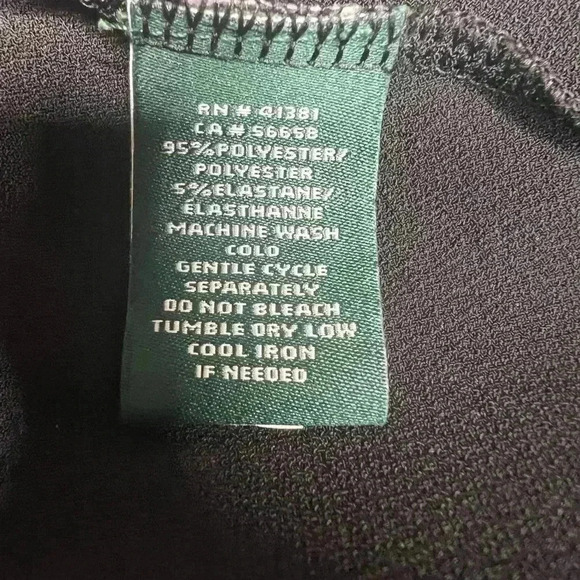 Lauren Ralph Lauren Women’s Cold Shoulder Black Blouse - Picture 5 of 5